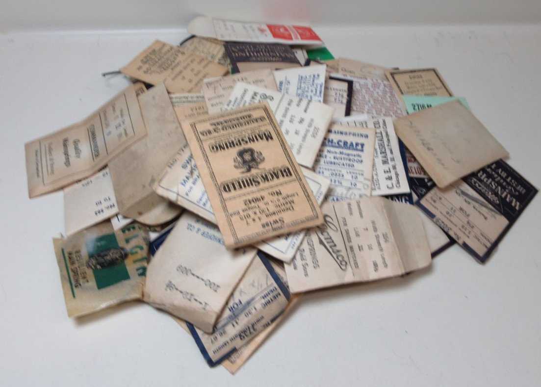 VINTAGE LOT OF 75 WATCH MAIN SPRINGS WATCHMAKER REPLACEMENT PARTS # 1