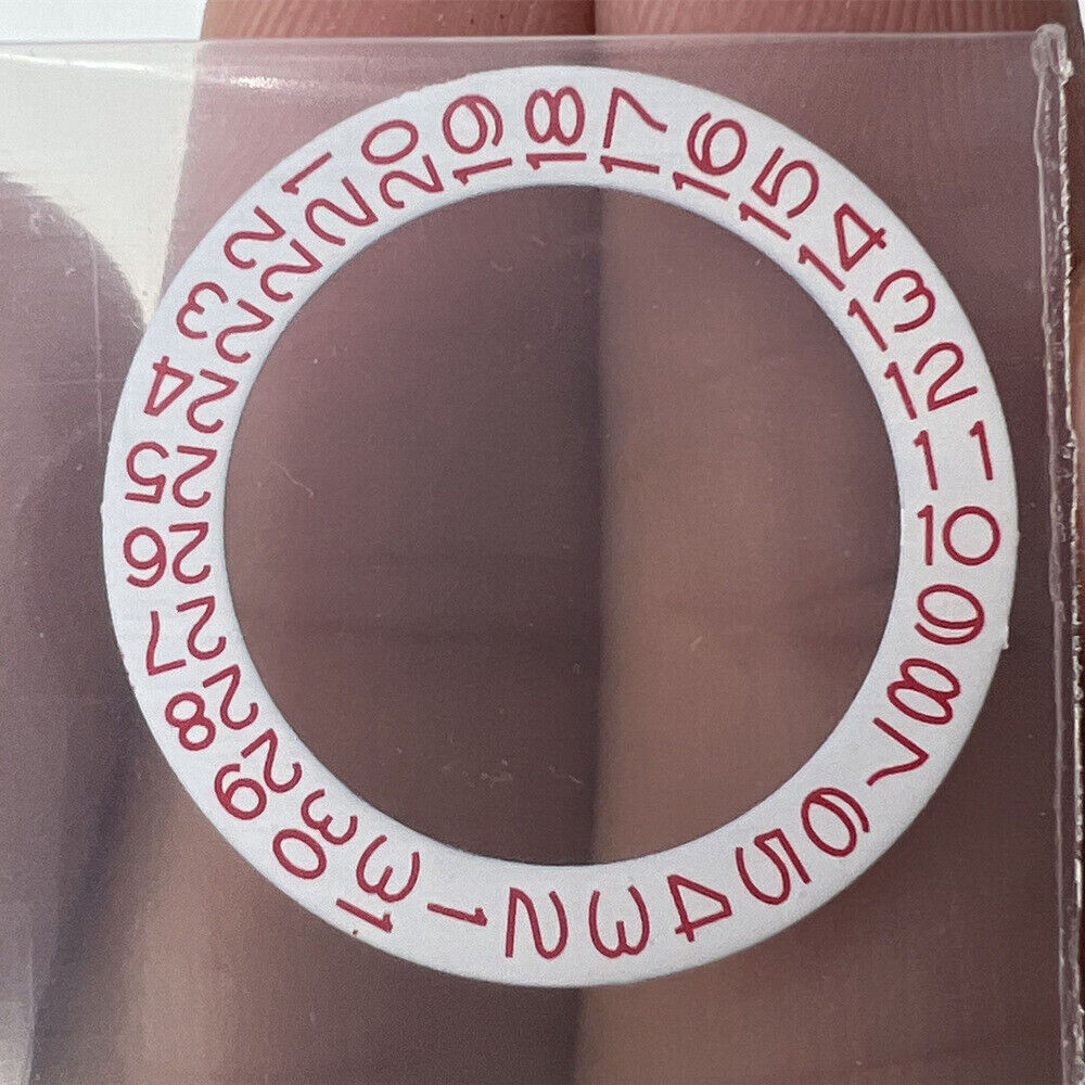 White Date Disk with Red Font for NH36 NH35 Date at 3 O��clock Crown Position 3.