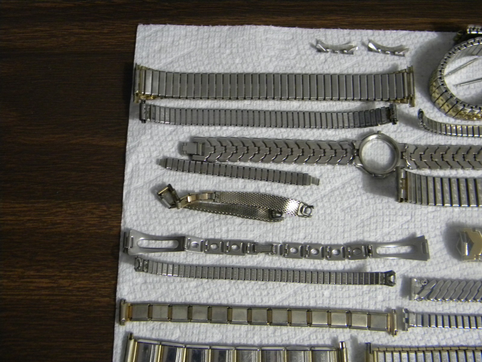 Lot of 27 Men’s Ladies Stainless Steel or Other Wrist Watch Bands and Parts #1