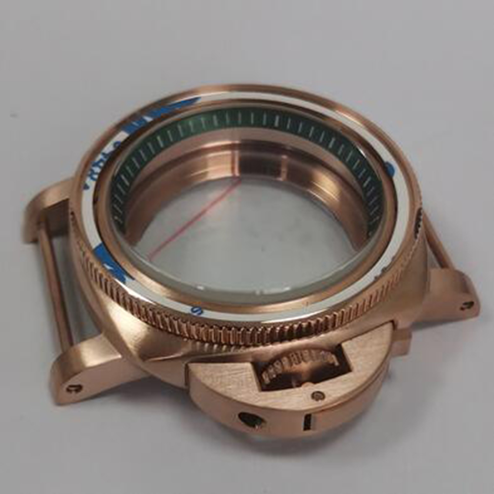 42MM Stainless Steel Watch Case Bezel Green Inner Shadow for NH35/36 Movement