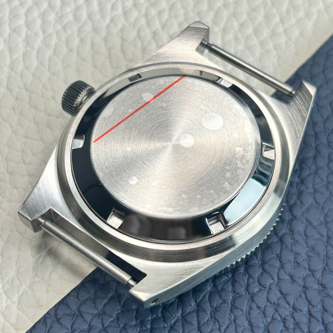 Water Resistance Blue 40mm Watch Case Drilled Lugs Steel Mod Fit NH34 NH35 NH36
