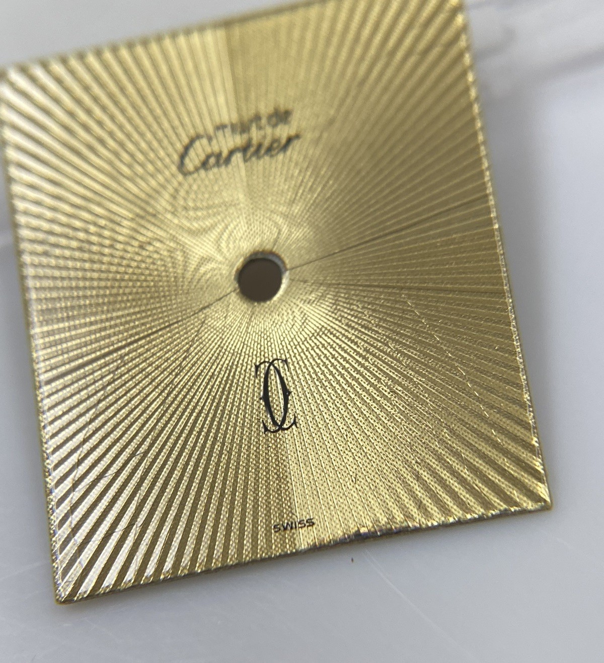 Original Cartier Must De Cartier GM Tank Cal. 78 (ETA 2512) Gold Sunburst Dial