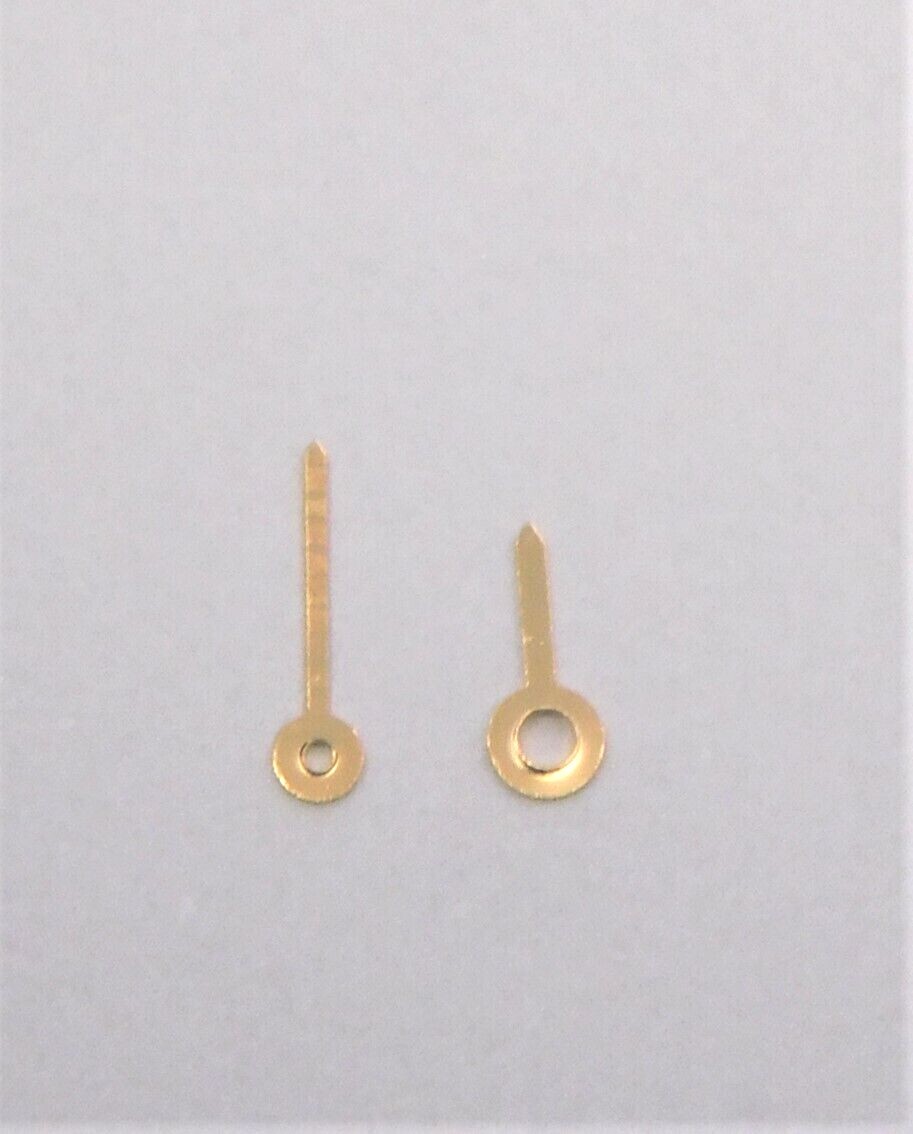 Watch hands 45 x 90- choose gilt or nickel finish and length x 1 pair Swiss