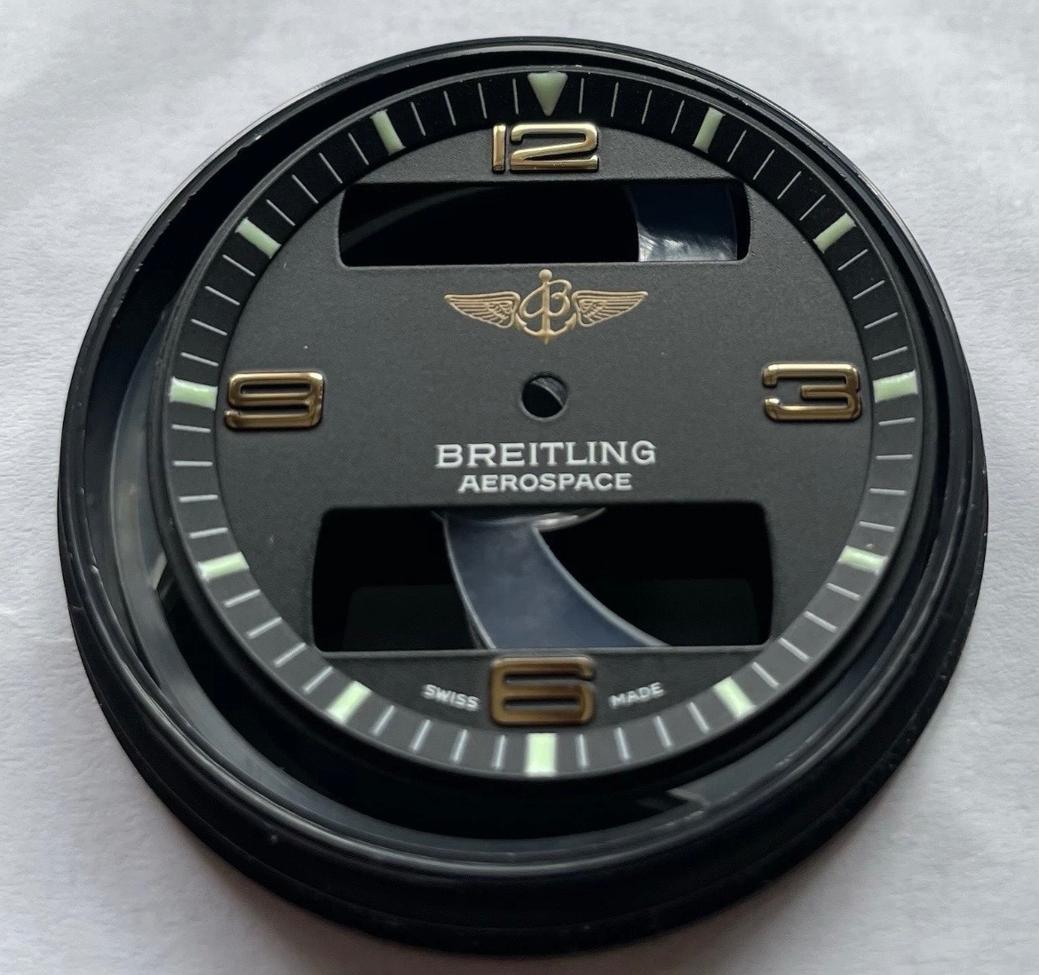 Genuine Mint Mens Breitling Black Charcoal Aerospace Dial