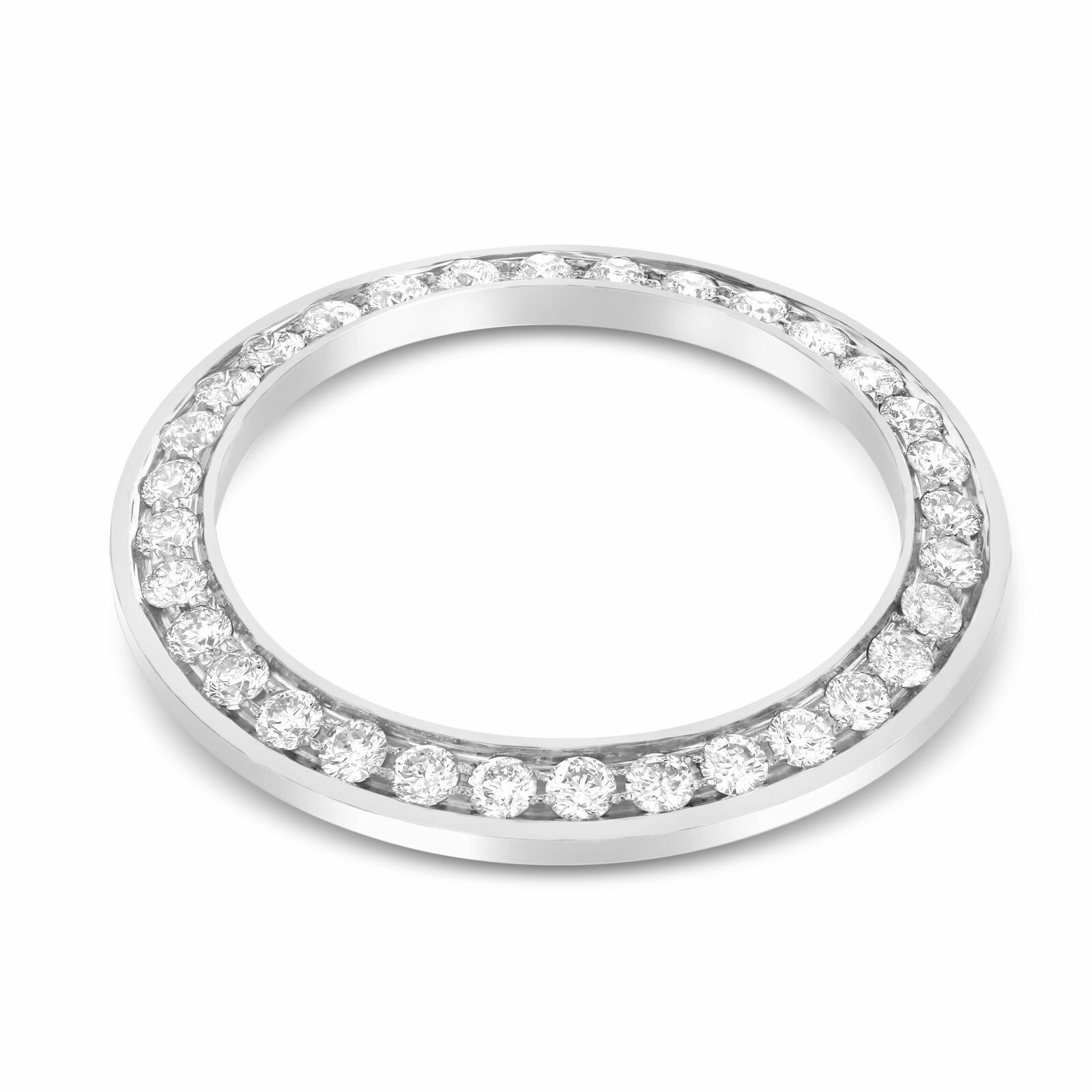 2CT BEAD SET NATURAL DIAMOND BEZEL 14KW FOR ROLEX 31MM MASTERPIECE, PEARLMASTER