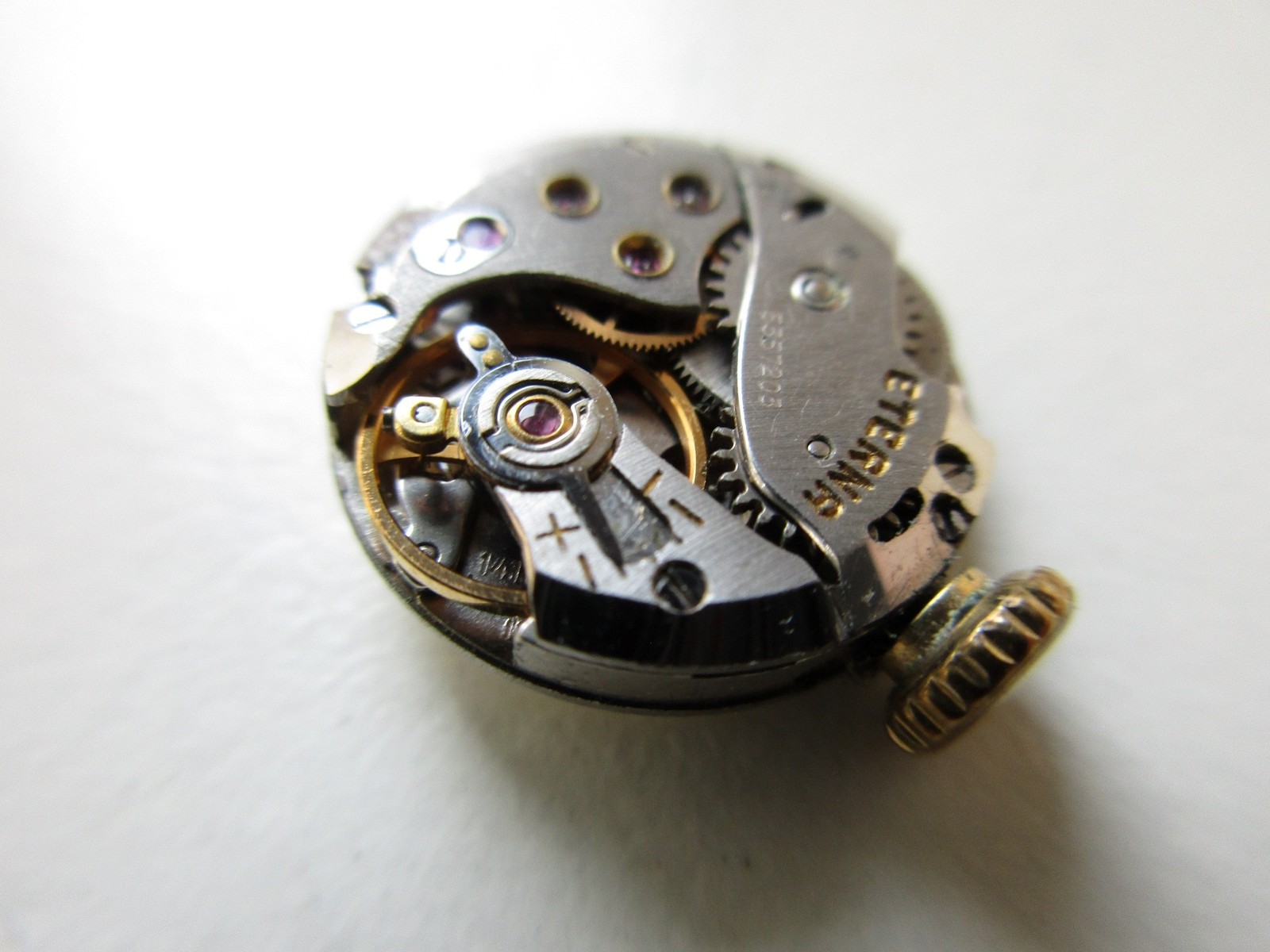 Eterna cal. 1418U Swiss watch movement & dial – running