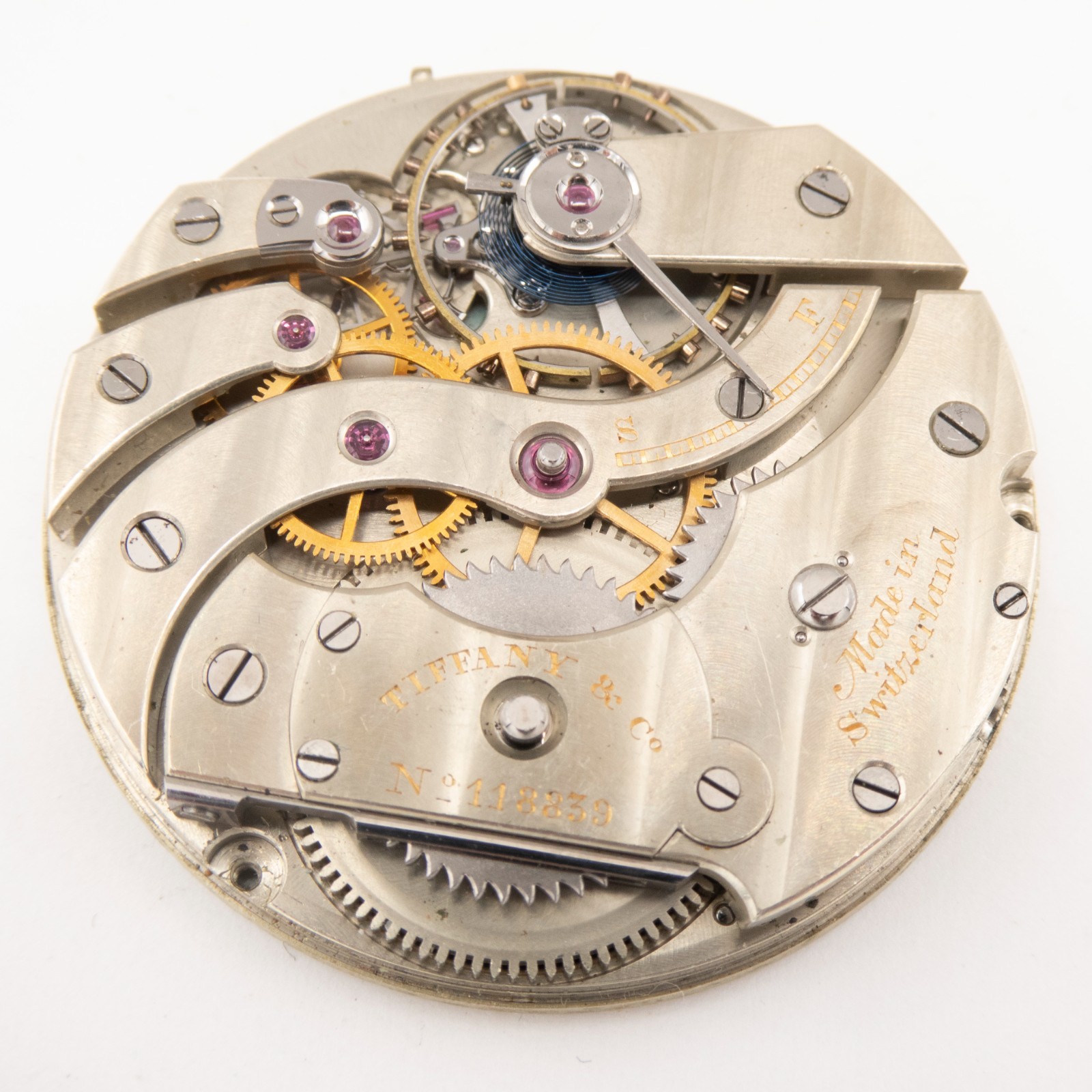 Patek Philippe for Tiffany 39.1 x 7.8 mm Antique Pocket Watch Movement