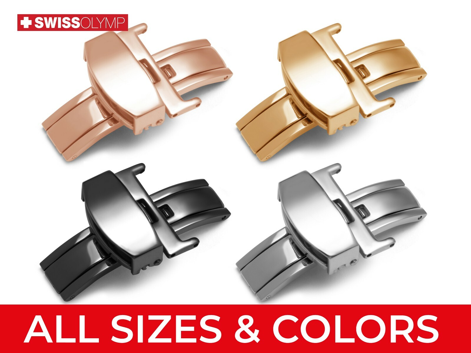 For POLICE Watch Deployment Butterfly Clasp Buckle Leather Rubber Strap Band