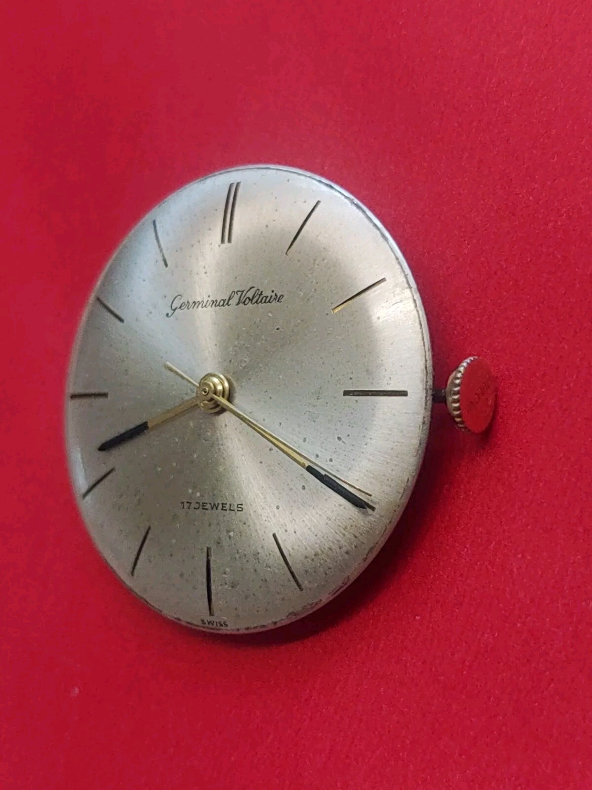 Vintage Felsa 4010N 17J Movement, Round Germinal Dial & Hands. Sets, Runs 48Hrs