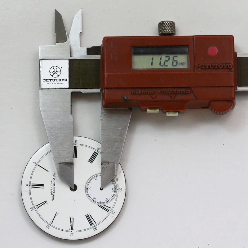 American Waltham Watch Co. 16 Size Enamel Single-Sunk Vintage Pocket Watch Dial