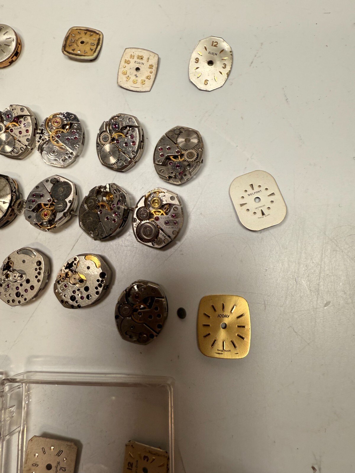 Vintage 1960’s 50’s Elgin Bulova Ladies Watch Movement PARTS LOT Dial 702 744