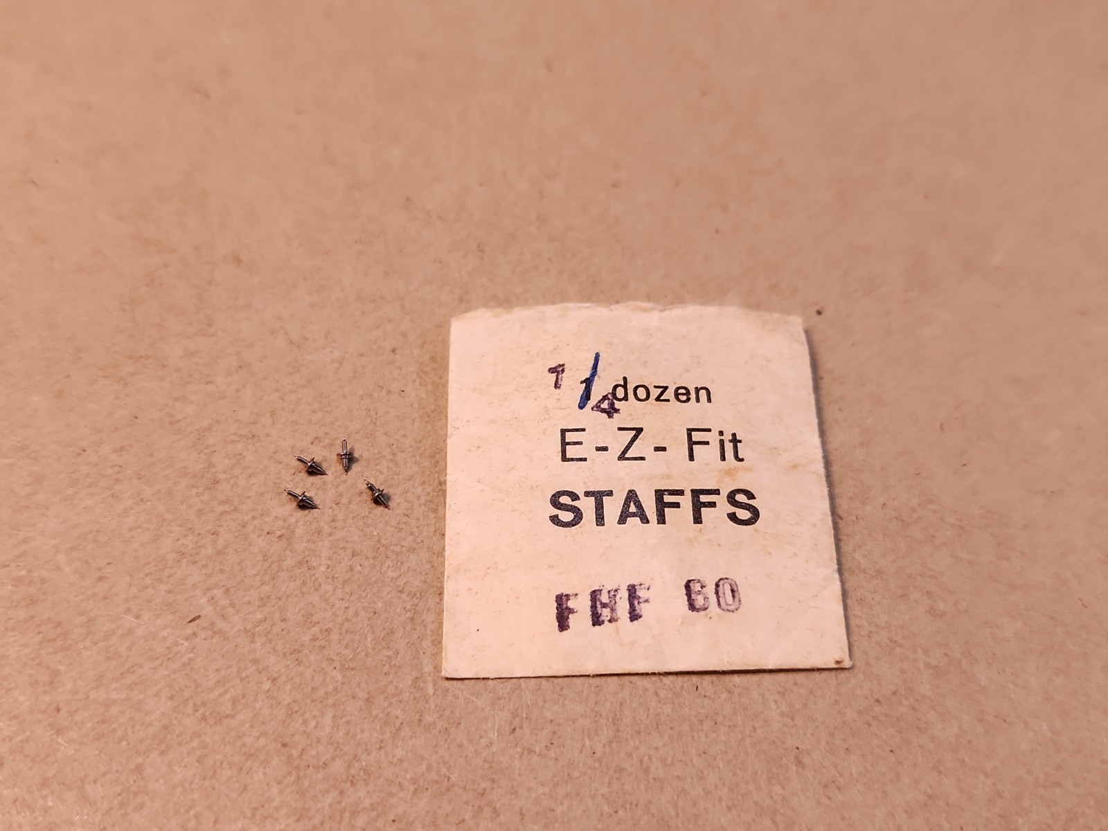Lot Of 4 Vintage NOS FHF FF Font 60 Balance Staffs Parts Spares Repairs