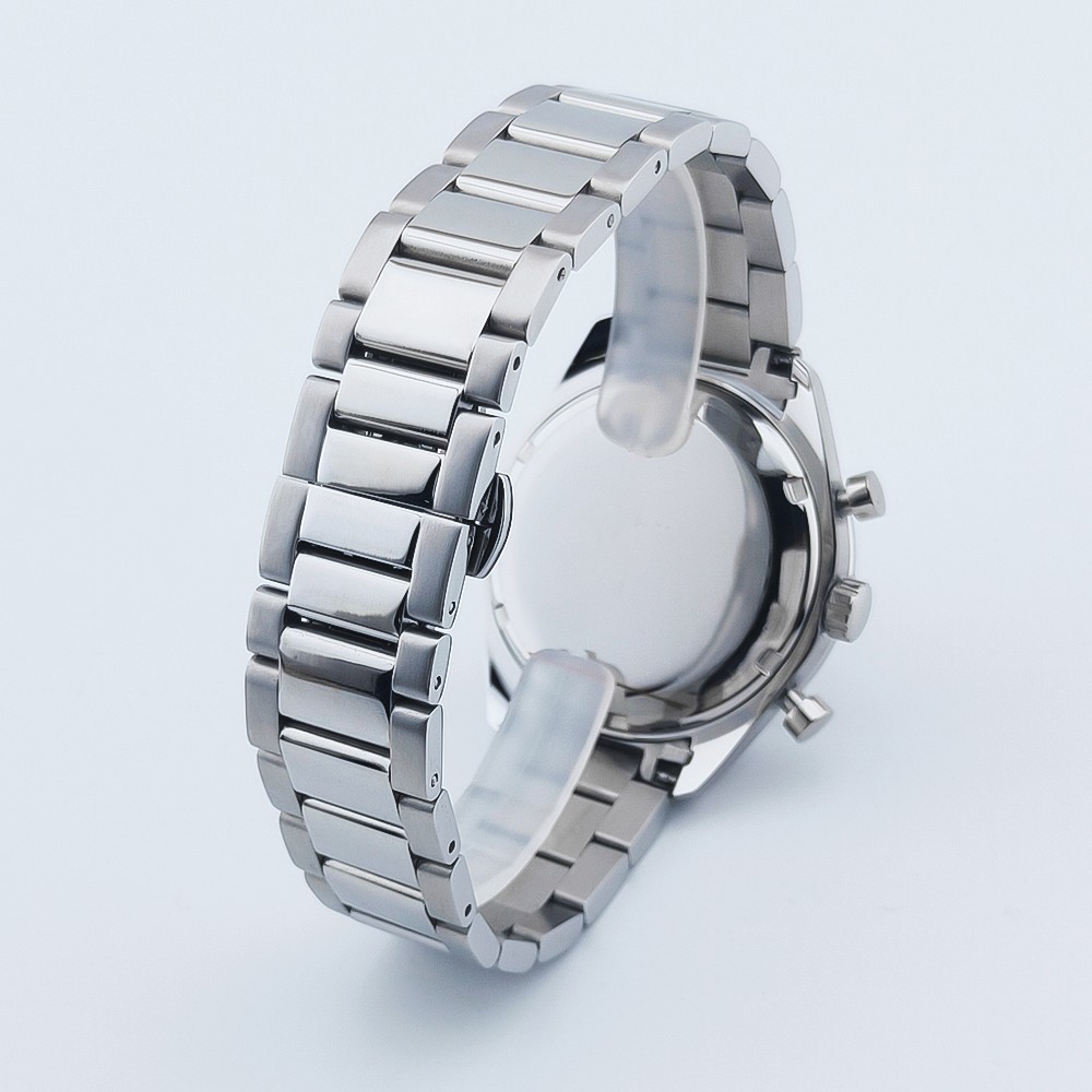 40mm Stainless Watch Case+Strap Mineral glass for VK63 Movement 33.5mm Dial