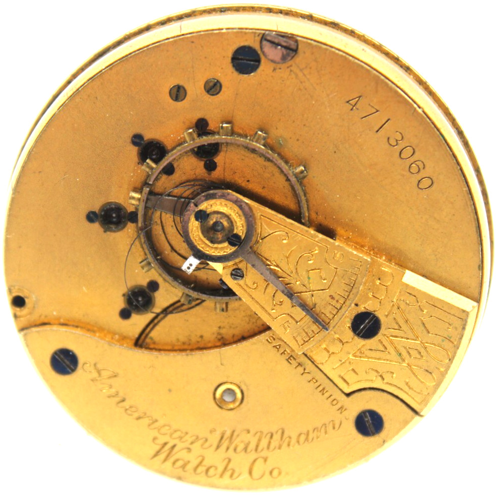 1890-1891 WALTHAM POCKET WATCH MOVEMENT 4713060 GRADE 3 18s 11j (FK)