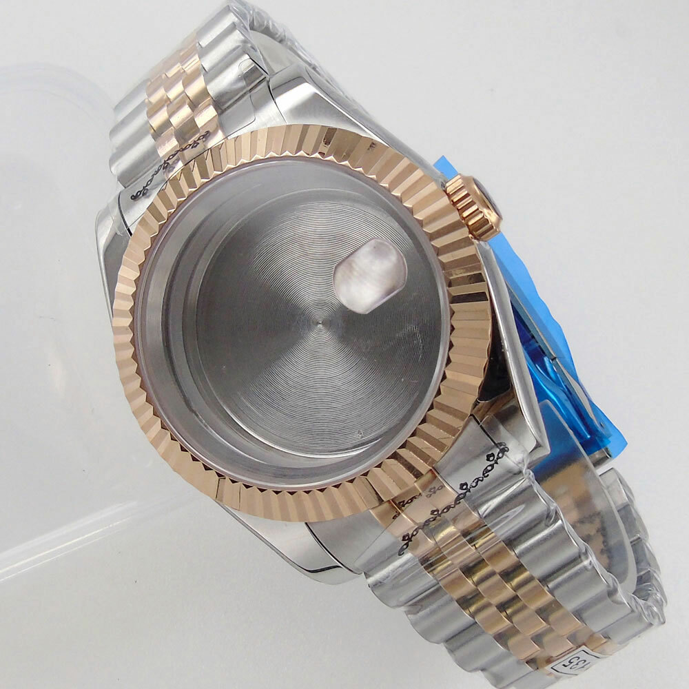 39/36mm Gold Watch Case Fit NH35 Miyota8215 DG2813 ETA2824 PT5000 Sapphire Glass