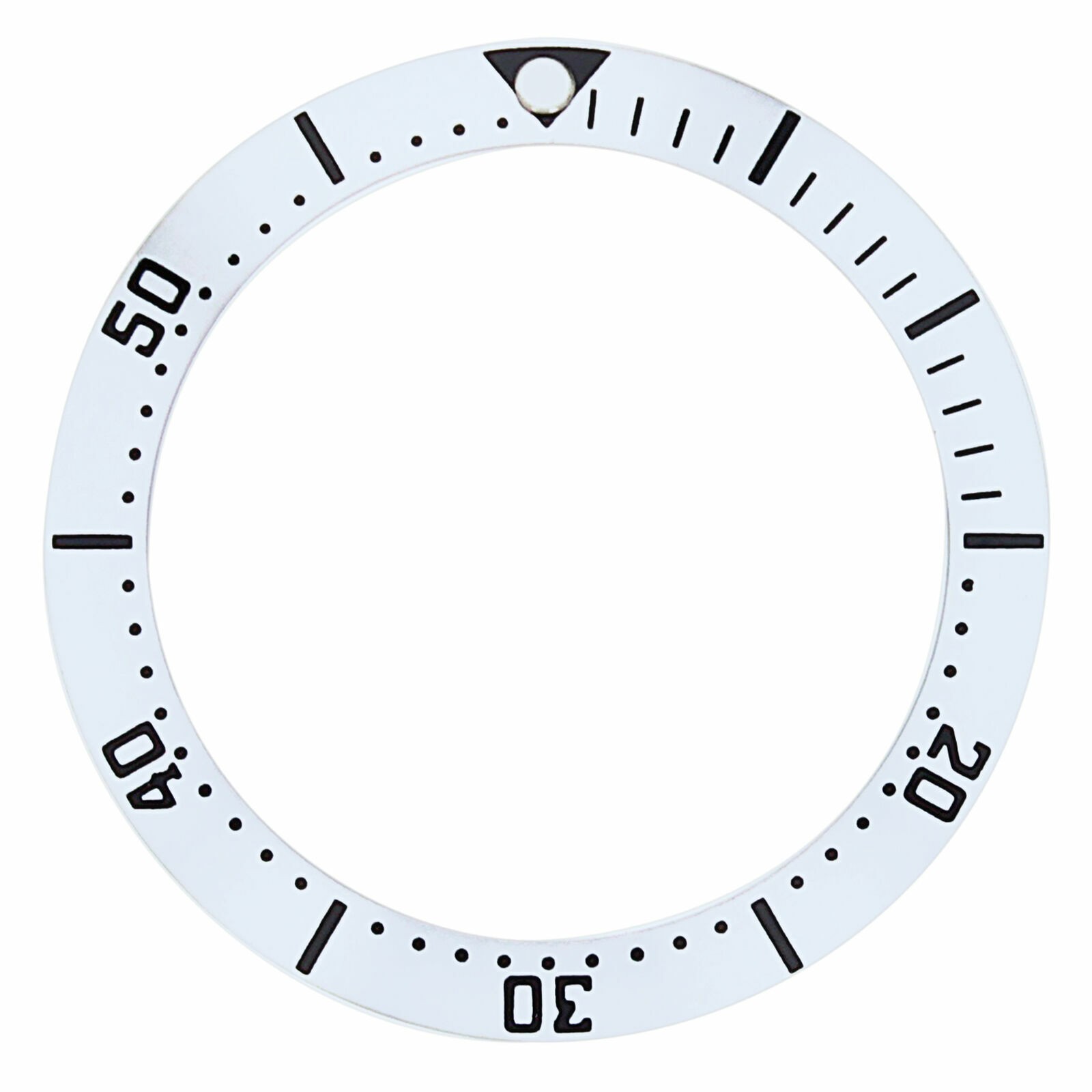 Silver Small Numbers Replacement Bezel Insert 38.10mm x 30.50mm Diver Watch