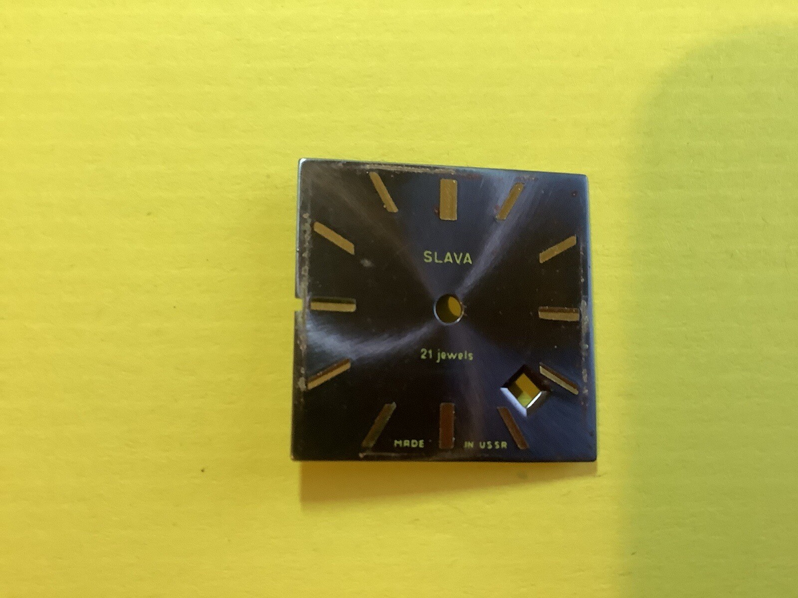 CLASSIC WATCH PARTS. Slava 2414 Dial 25mm X 25mm Square, Date @ 4. Ref 1