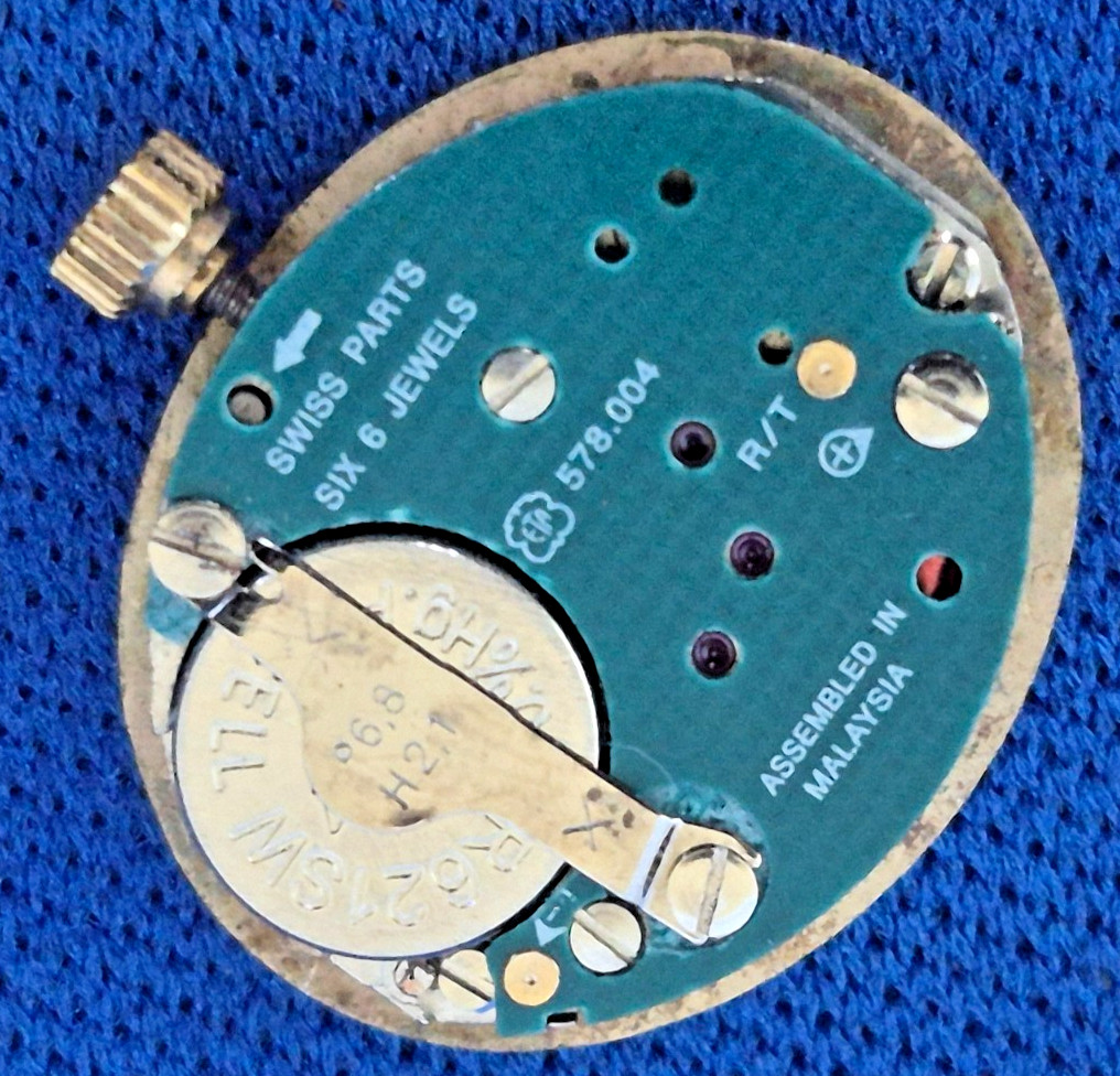 ETA 578.004 Geneve Dial Movement Running , Stem & Hands Fits Many Other Brands