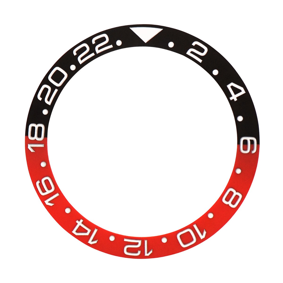 BEZEL INSERT CERAMIC FOR ROLEX GMT 116700 116710 116718 116760 BLACK/RED COKE