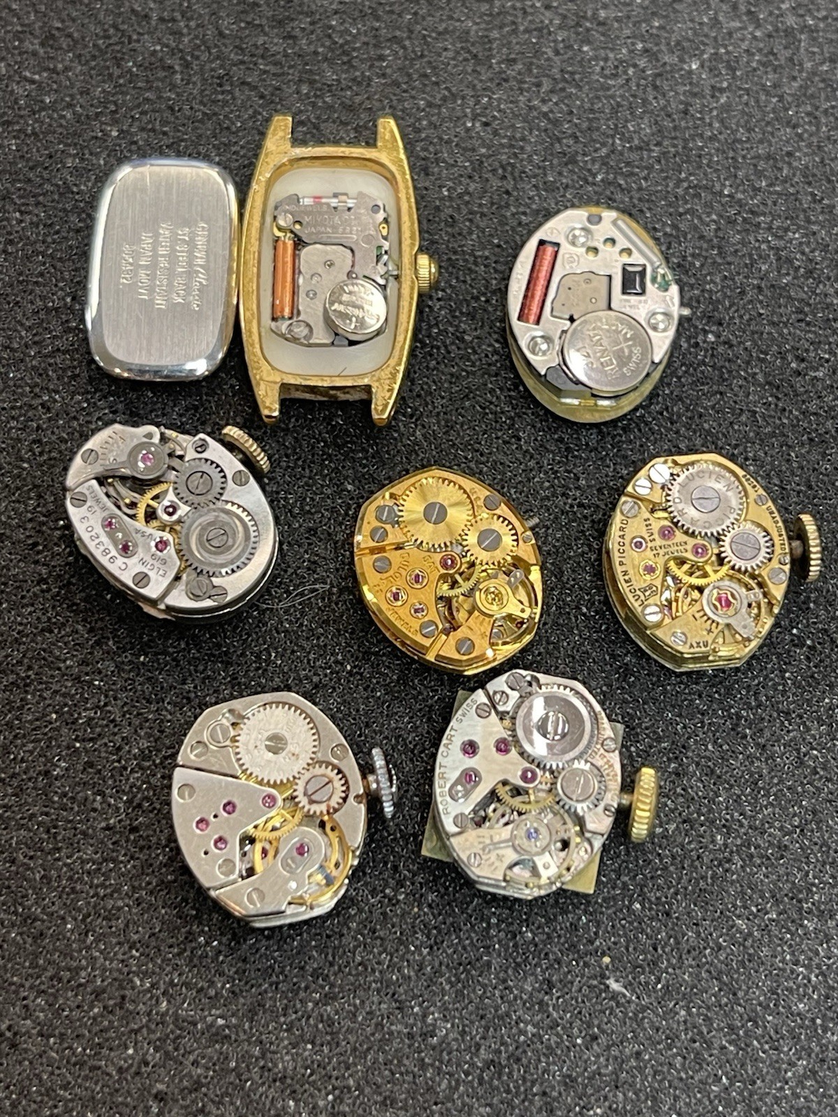 Watch Lot Parts/Repair – Benrus, Elgin, Moeris, Bulova, Lucien Piccard -TJ1489