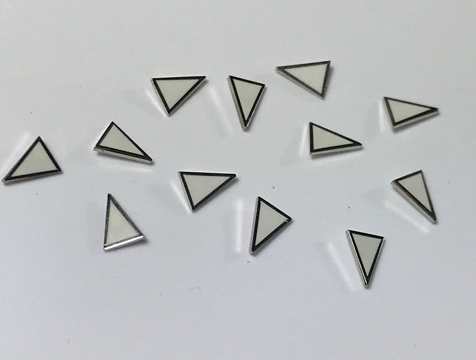 Watch Dial Hour Markers Silver & Green LUME Triangle Numeral Dot Index parts rep