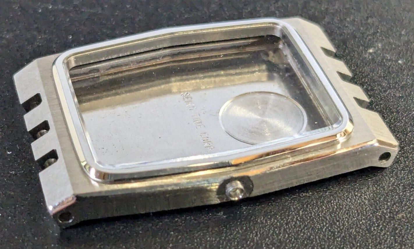 Vintage Men’s Seiko White/Silver Tone Watch Case & Crystal 5931-5039