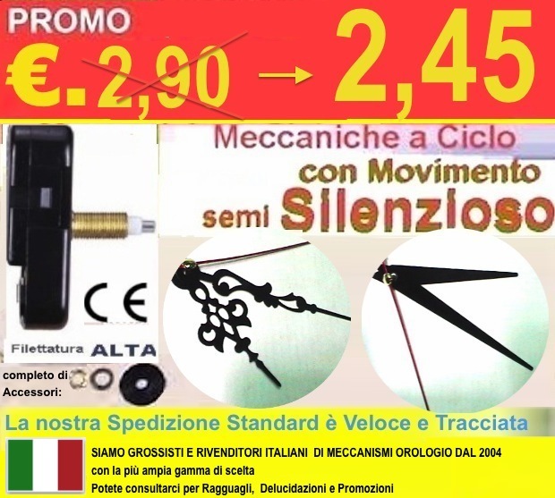 MECHANISMO S. SILENT TALL SHAFT WATCH B22 IDEAL FOR CERAMIC DECOUPAGE