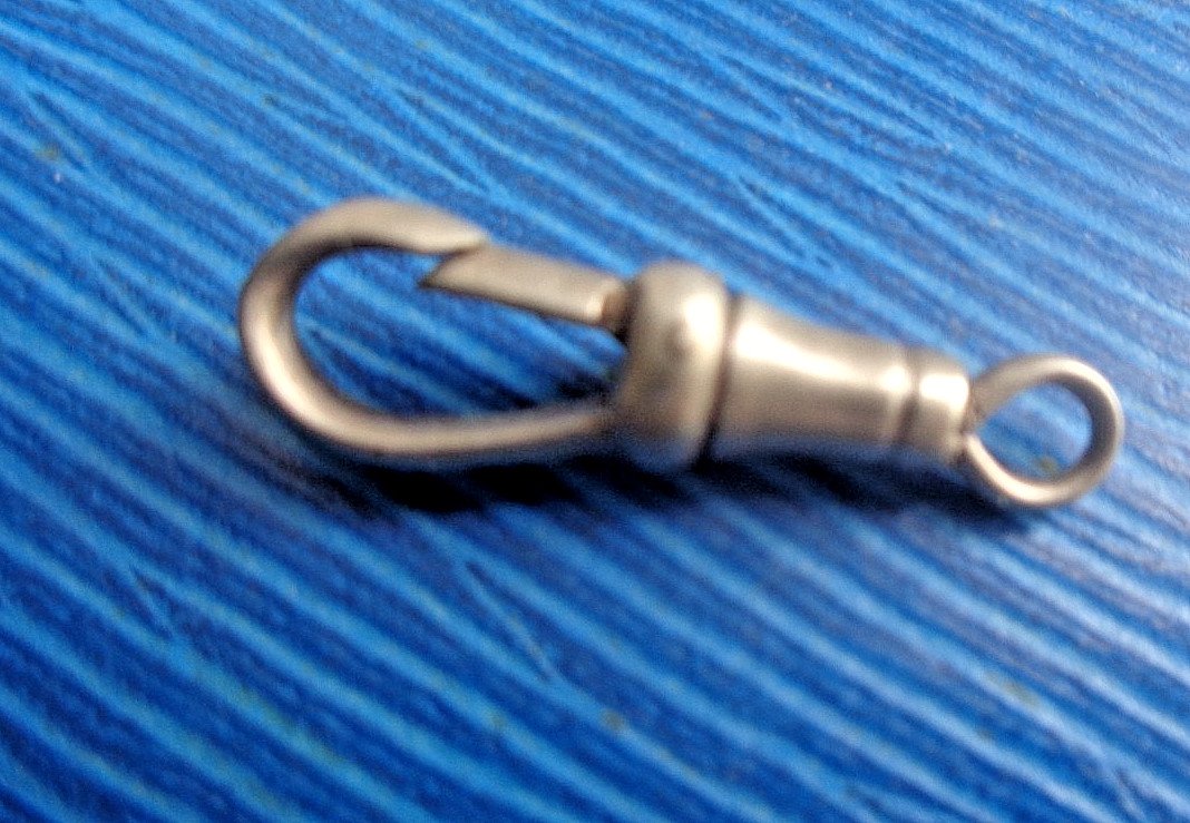 Silver DOG CLIP Fastener for Watch Chain etc Victorian maker HP 1.6 gram