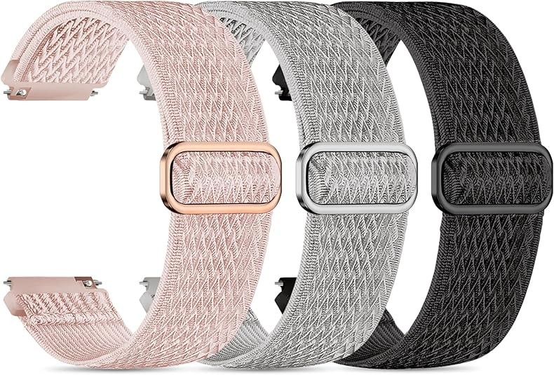 3 Pack Watch Bands for Spade Co Health Smartwatch 4, 22mm Elastic Nylon Repla…