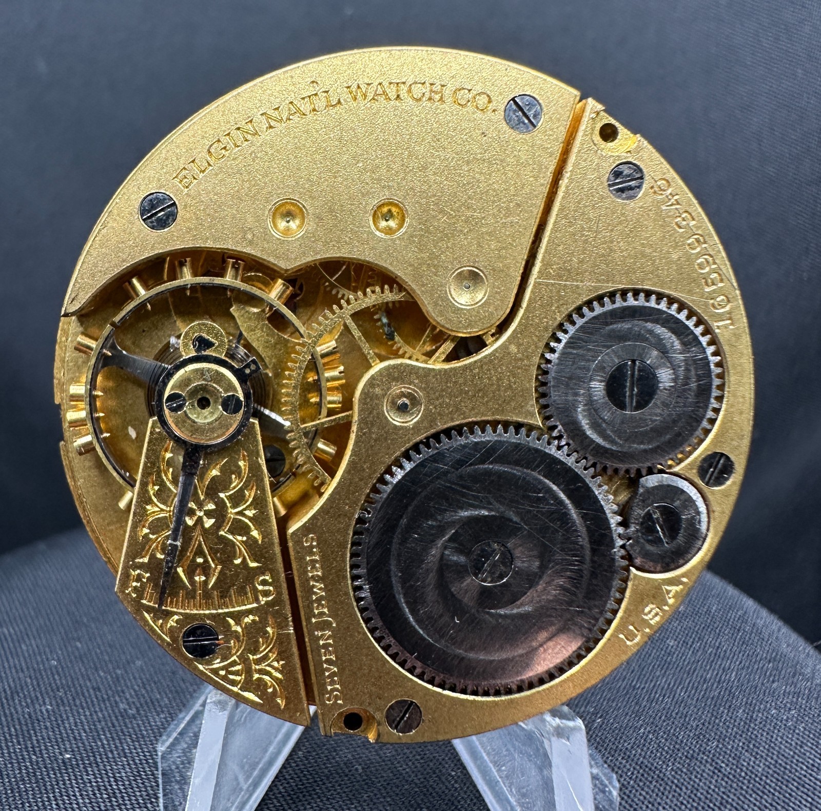 Vintage Elgin Model 6 Grade 292 16s 7j Pocket Watch Movement 1912