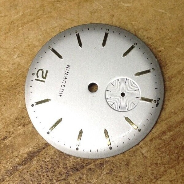 Vintage HUGUENIN Watch Dial – Measures Approximately 29.6 mm – N.O.S