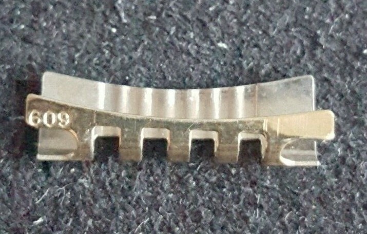 Omega Gold Plated Shiny-Brush Finish End Piece Number 609