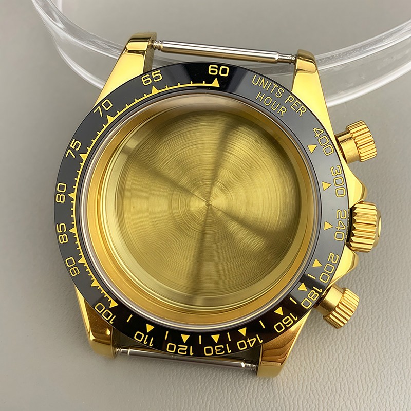 40mm Stainless Watch Case Sapphire for VK63 VK64 Movement 29mm Dial Watch Parts