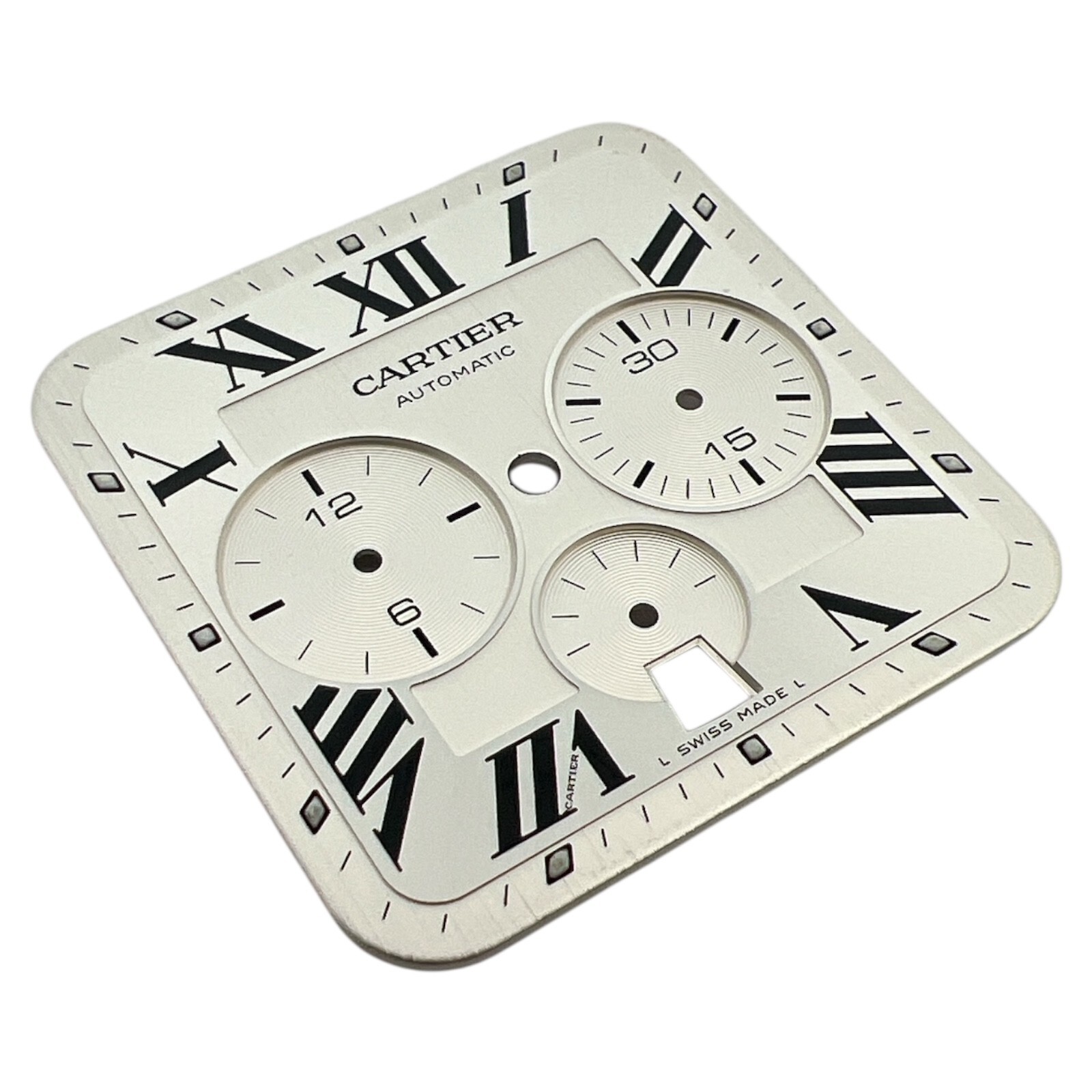 Genuine Cartier Santos Chronograph 43.3mm Roman Dial Silver W2SA0008