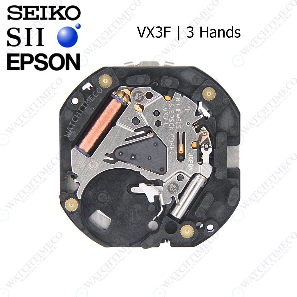 Genuine Seiko SII Epson VX3F Watch Movement Japan 3 Hands