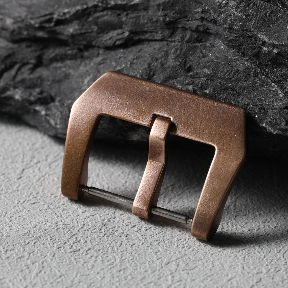 CUSN8 Bronze Buckle 20mm 22mm 24mm 26mm Oxidized Pure Copper for Leather Strap