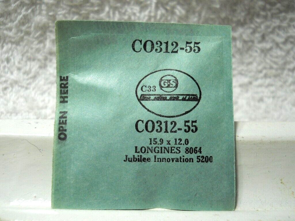 GS CO312-55 Watch Crystal Fit Longines 8064 Jubilee Innovation – 15.9 x 12.0 mm