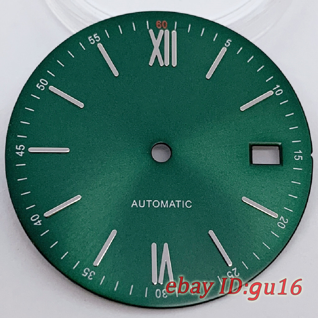 31mm Sterile Black White Blue Green Grey Watch dial fit NH35 NH35A Movement