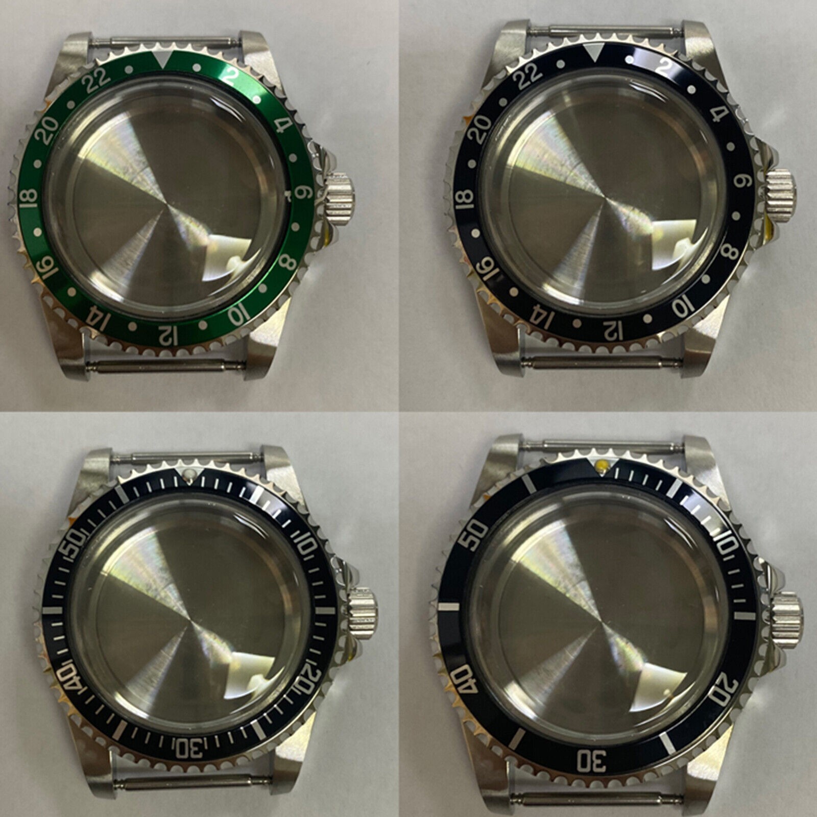 39.5MM Stainless Steel Acrylic Mirror Watch Case For NH35 NH36 Watch Movement