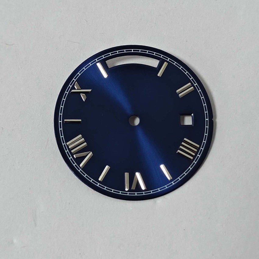 30.8MM Dual Calendar Watch Dial Silver-Tipped Dial Hands for 8285 Movement