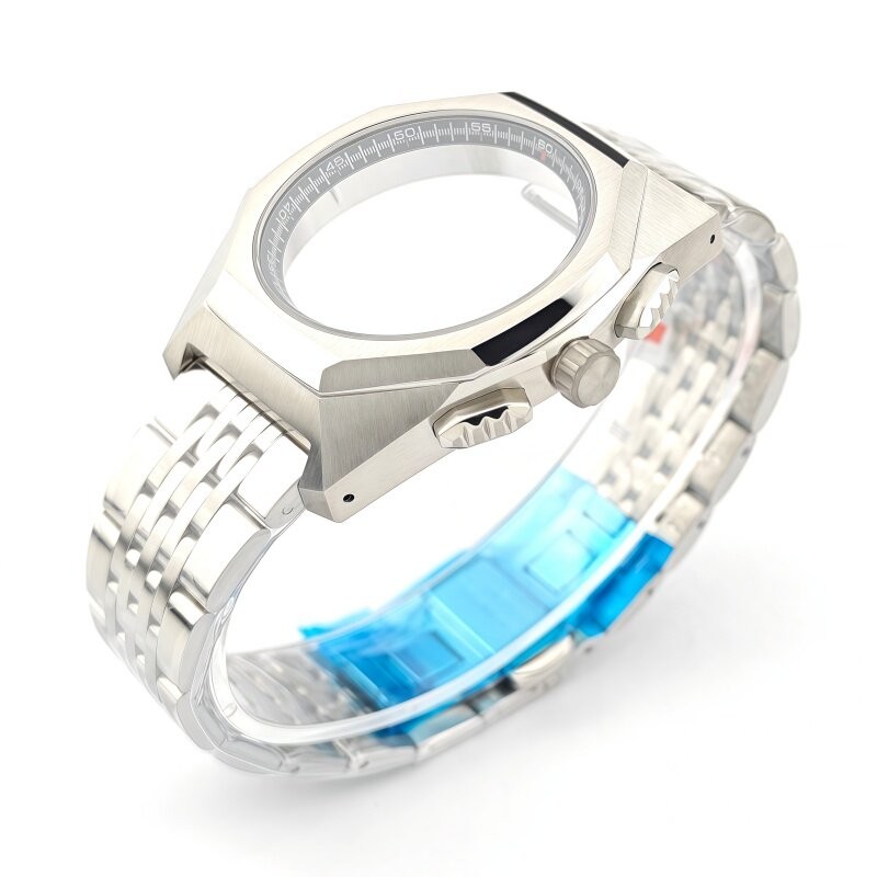 44.5mm VK64 VK63 Watch Case dial For GS Multi Function Sports Chronograph Parts