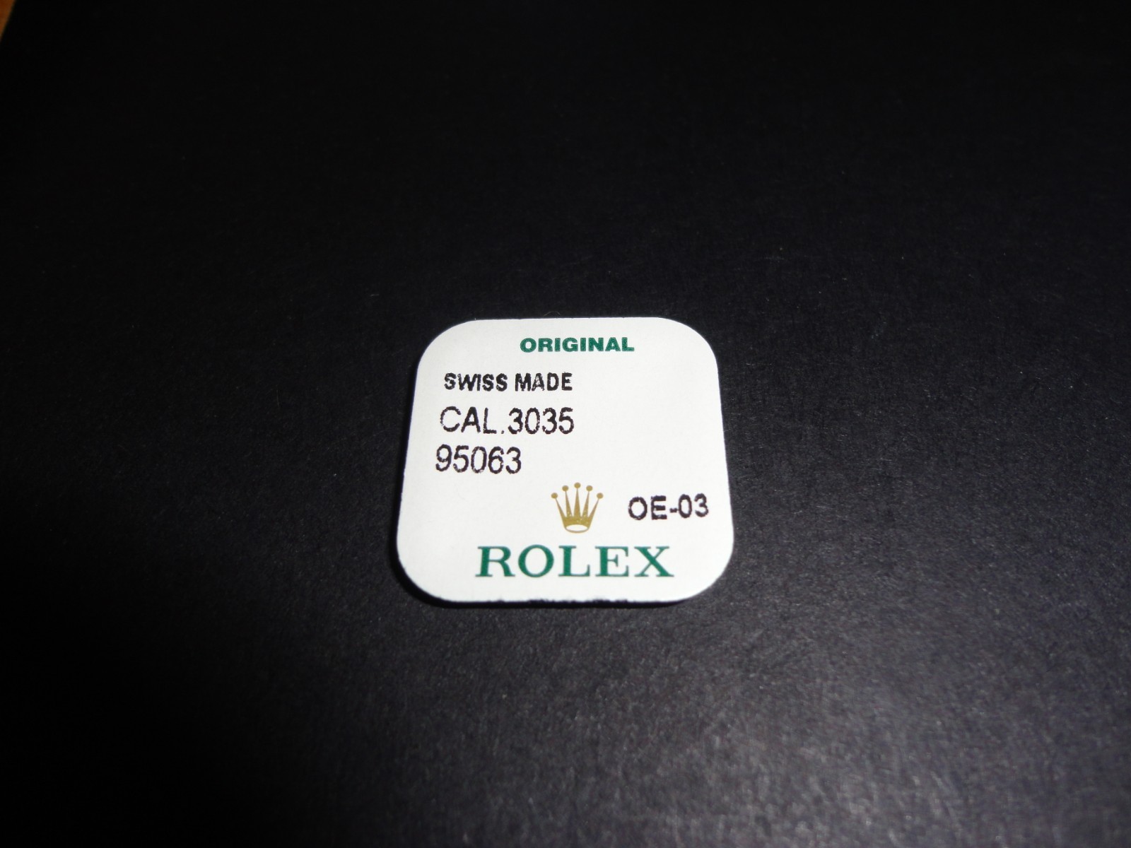 ROLEX 3035-95063 Combined In-setting for Oscillating Weight Upper Watch Part NOS