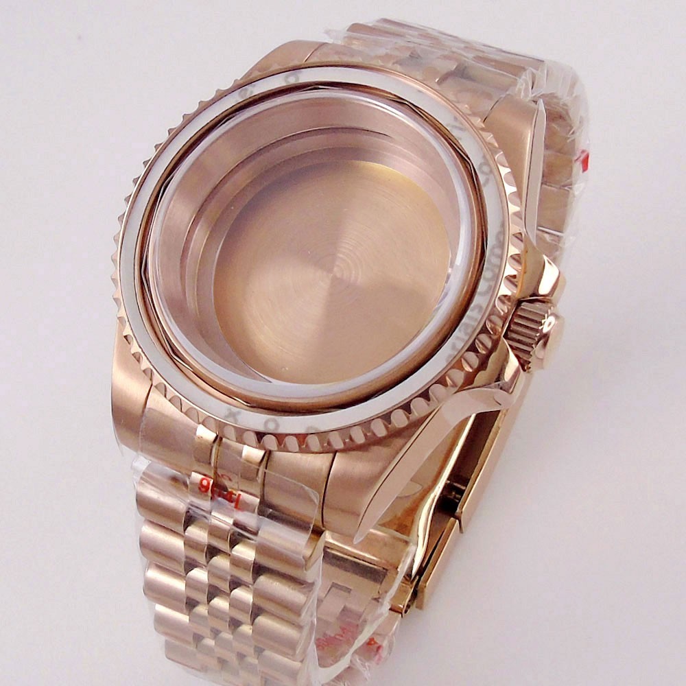 200M Diver Watch Case 40mm Sapphire Fit NH35 NH34 GMT PT5000 Steel Slide Buckle