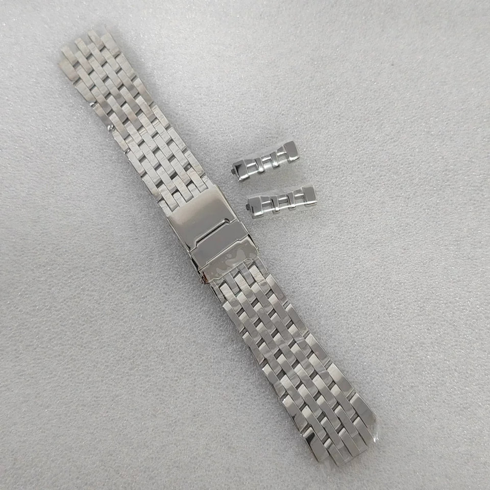 46.5mm Stainless Watch Case + Strap Mineral Glass For Vk63 Movement 36.8mm Dial