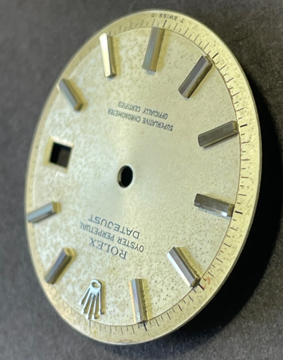 Vintage Rolex Oyster Perpertual Datejust Watch Dial For 36mm Case 1601 1603 1600