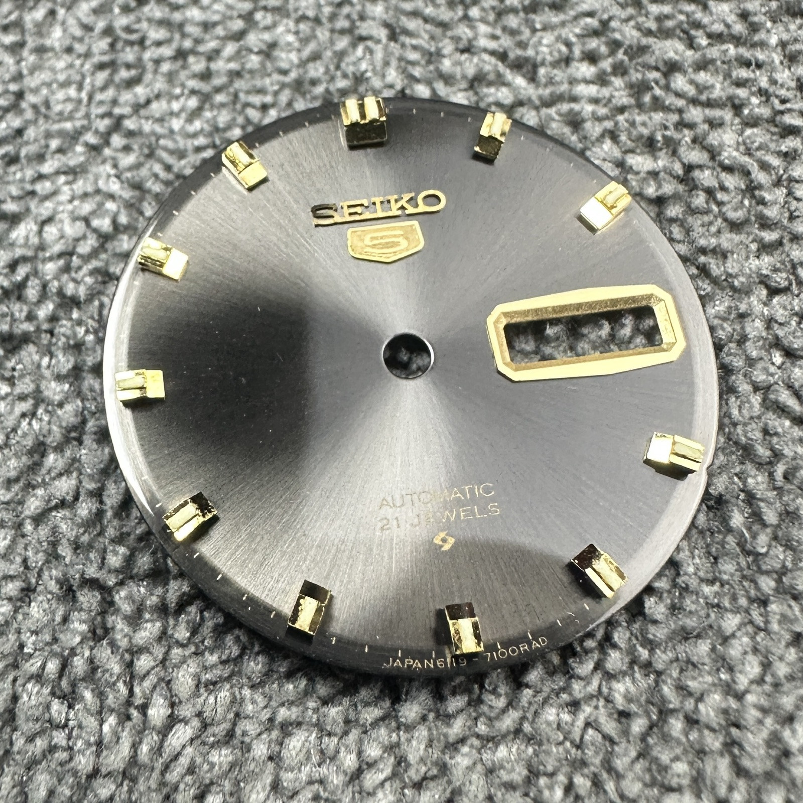 ORIGINAL NEW OLD STOCK DIAL FOR VINTAGE SEIKO 6119-7100 6119-7103 BLACK #2