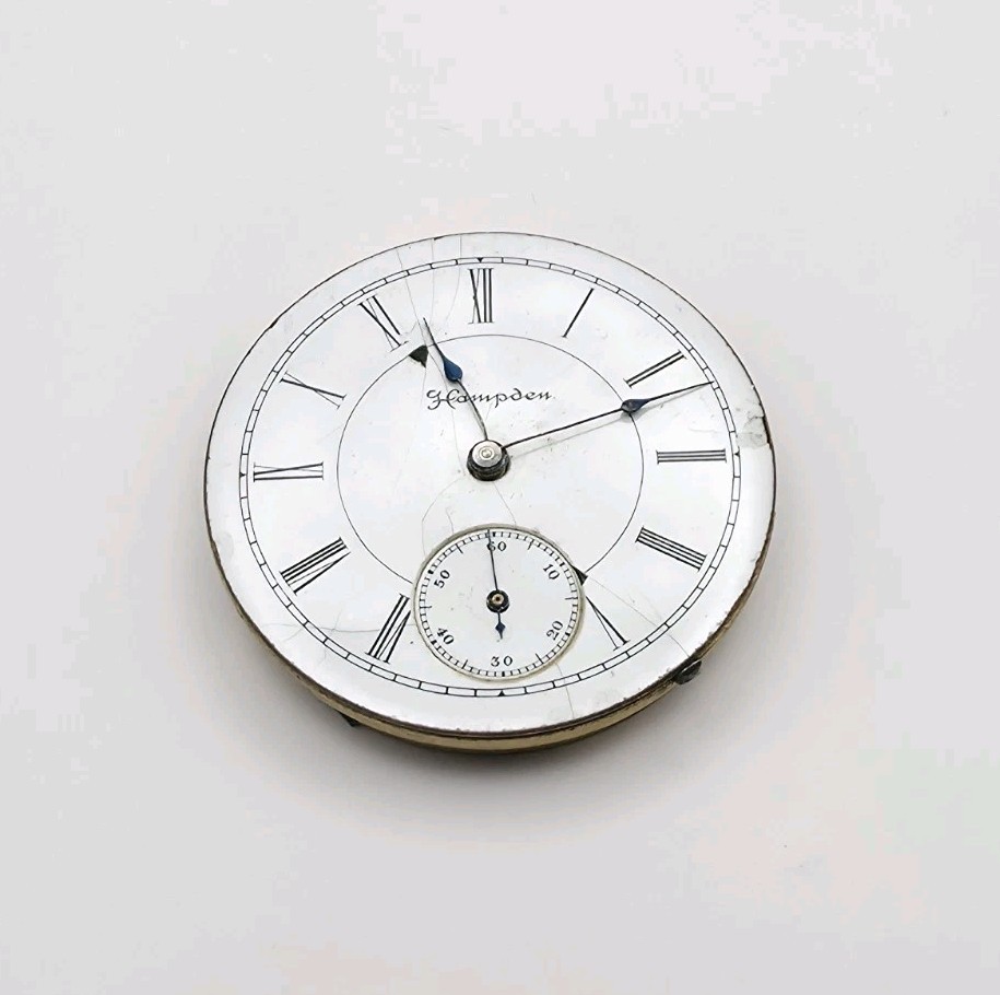 1893 Hampden Model 3 Grade No. 200 7J 6s Pocket Watch Movement For Repair