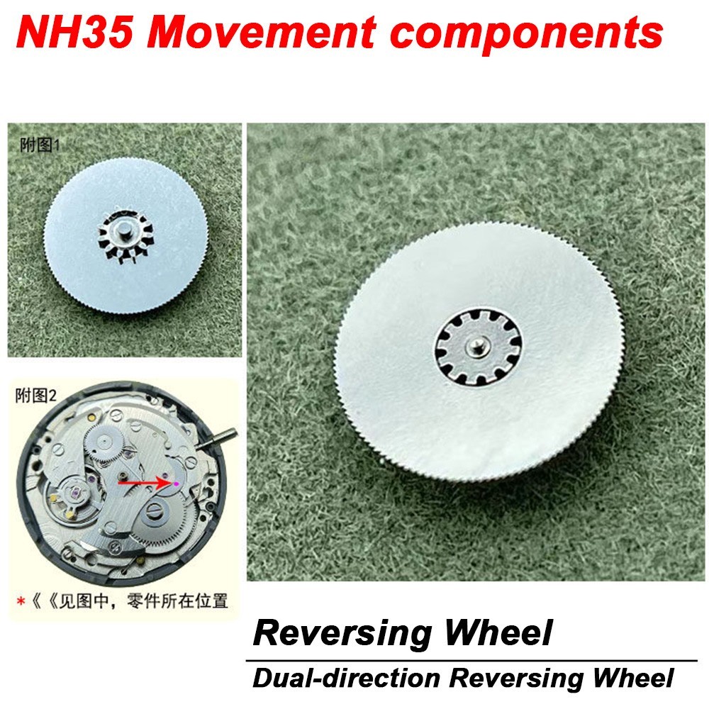 NH35/36 movement parts-Balance Cock-Center Wheel -Balance Wheel-Mainspring