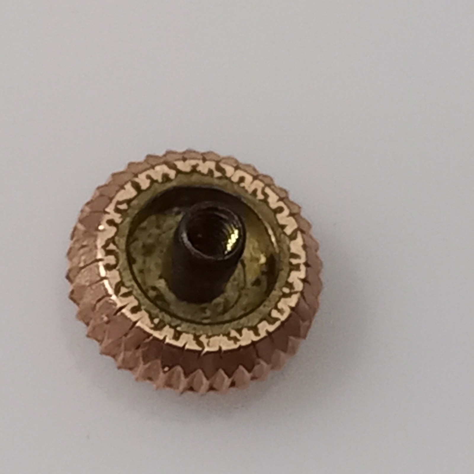 6.7mm Rose Gold Plate Crown For Vintage 1940-60s Swiss Watches Stem: 1.4mm Tap 5