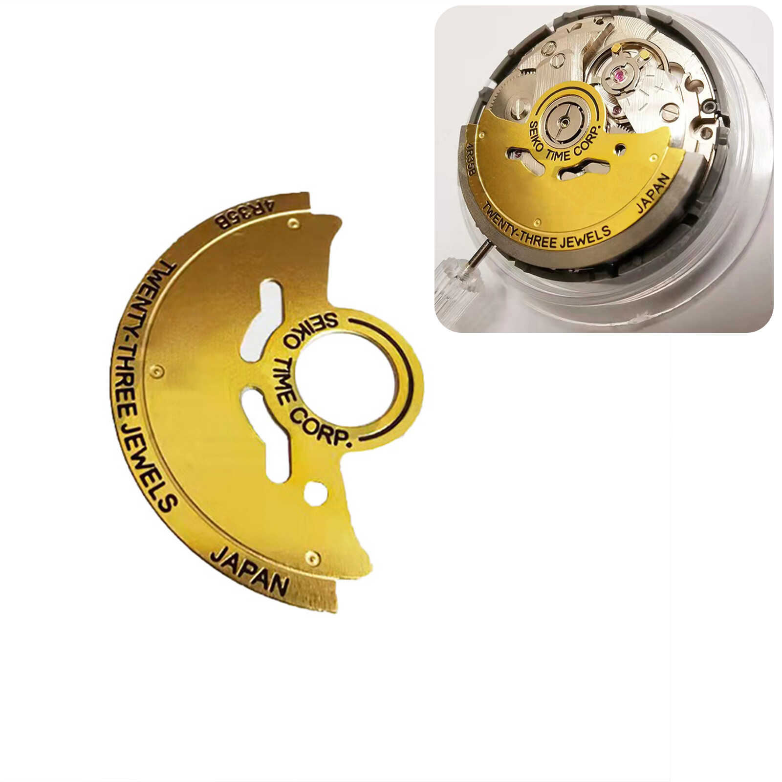 1*Automatic Hammer Patch NH35 to 4r35B Movement NH36 Metal Sheet Lettering Rotor